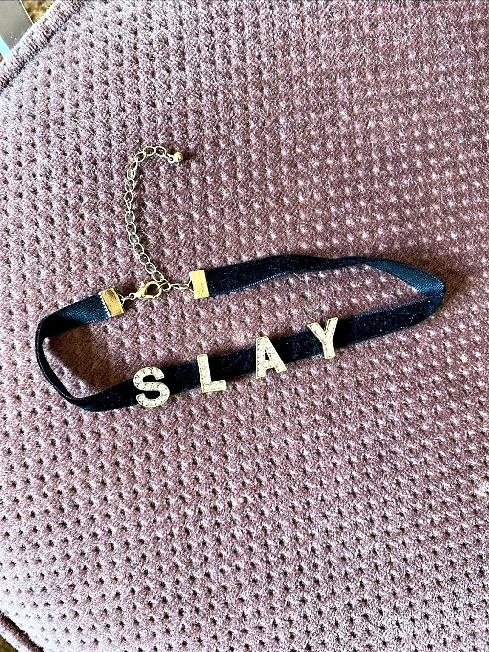 JustFab SLAY Rhinestone Choker Necklace